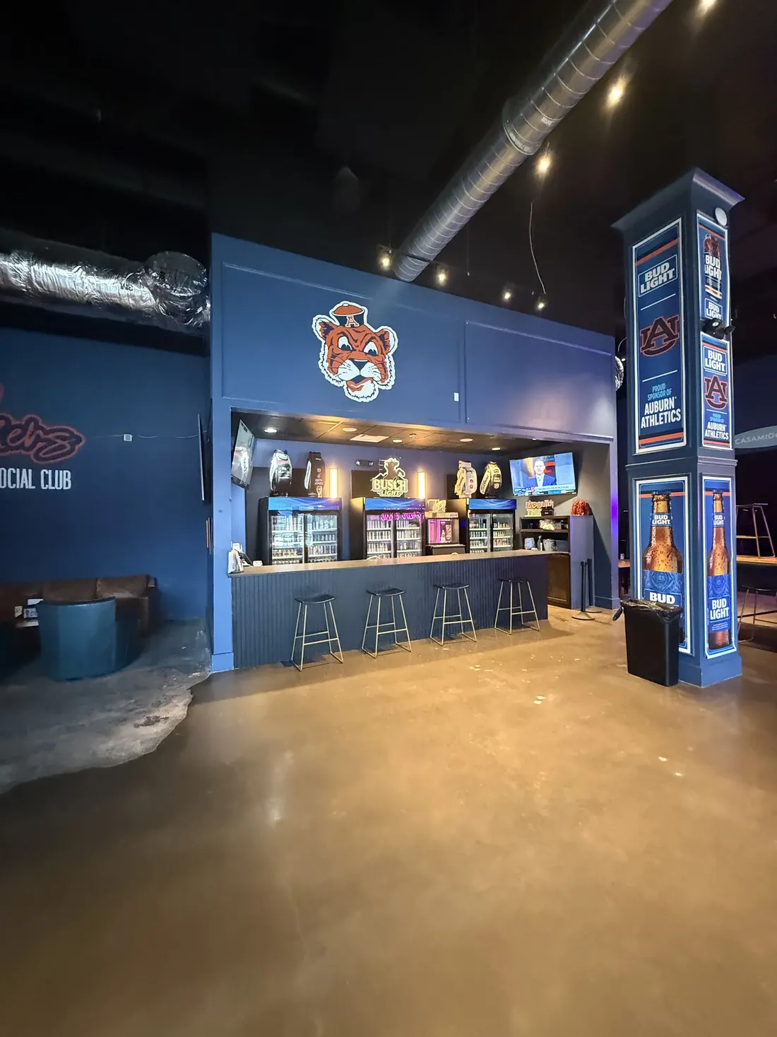 Inside Bunkers, the Aubie bar